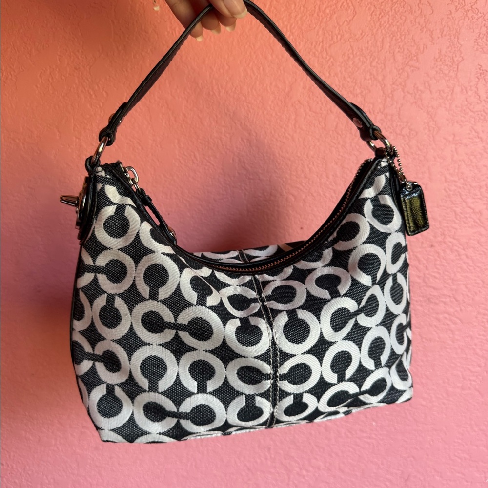 Coach Black and White Mini Bag